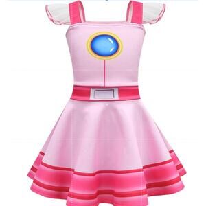 NWOT Kids Princess Peach Dress Up for Girls Casual size 130(8) Halloween Costume